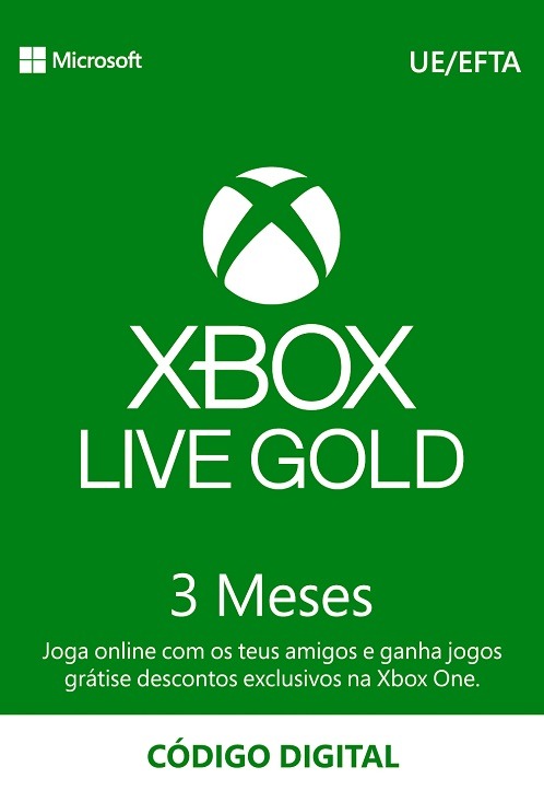 XBOX Live Gold 3 Meses Portugal